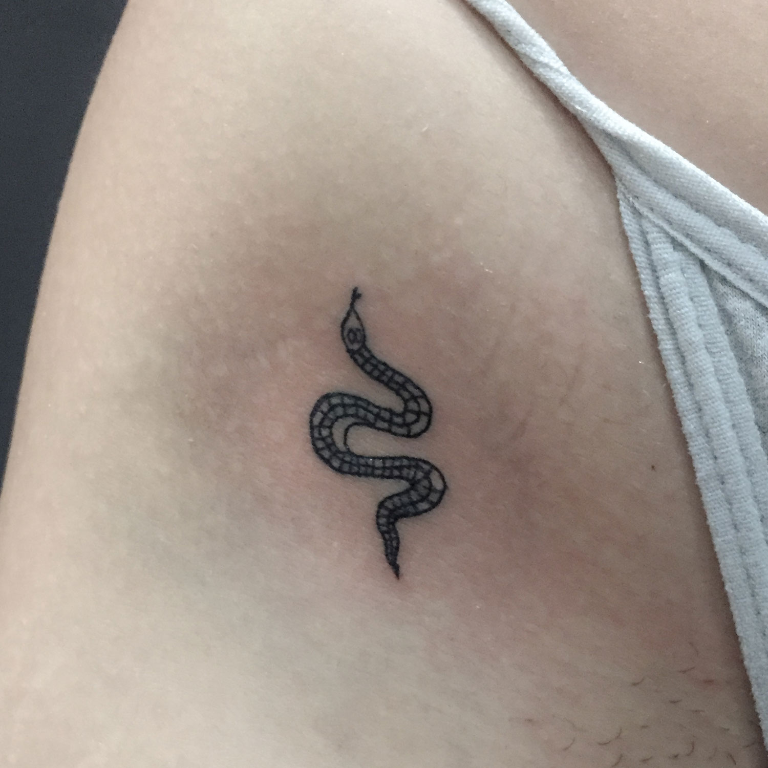 Tatuajes de línea de una serpiente
