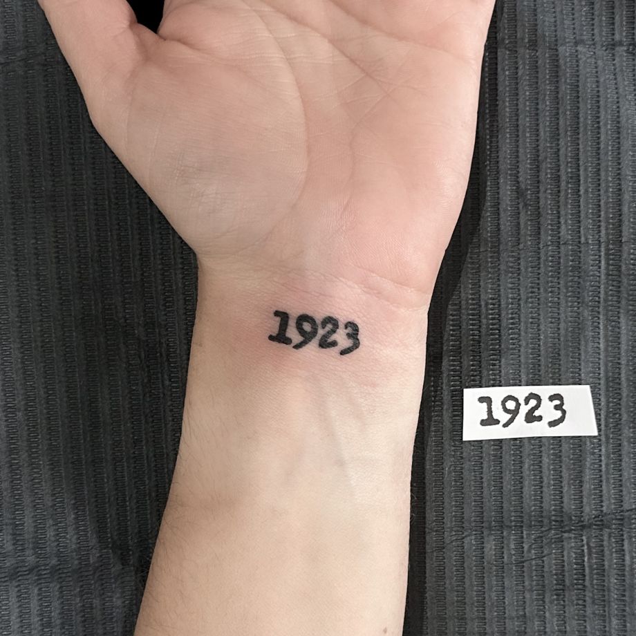 Tatuaje lettering del año 1923