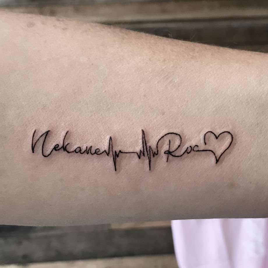 Tatuaje lettering de "Nekane"